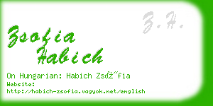 zsofia habich business card